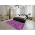 thumbnail image 5 of Ahgly Company Machine Washable Indoor Square Transitional Dark Magenta Purple Area Rugs, 5' Square, 5 of 7
