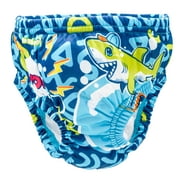 Swim School Reusable Polyester Swim Diaper Blue Shark and Octopus, Ages 12 Months and up (18-22 lbs.)