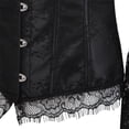 thumbnail image 5 of Stay Corset Tops for Women with Sleeves Renaissance Corset Plus Size L Black, 5 of 6