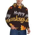 thumbnail image 2 of Naloa Happy Thanksgiving 1 Men's Casual Hooded Collar Drawstring Hoodies Pullover Sweatshirts Casual Long Sleeve Shirts-Medium, 2 of 7