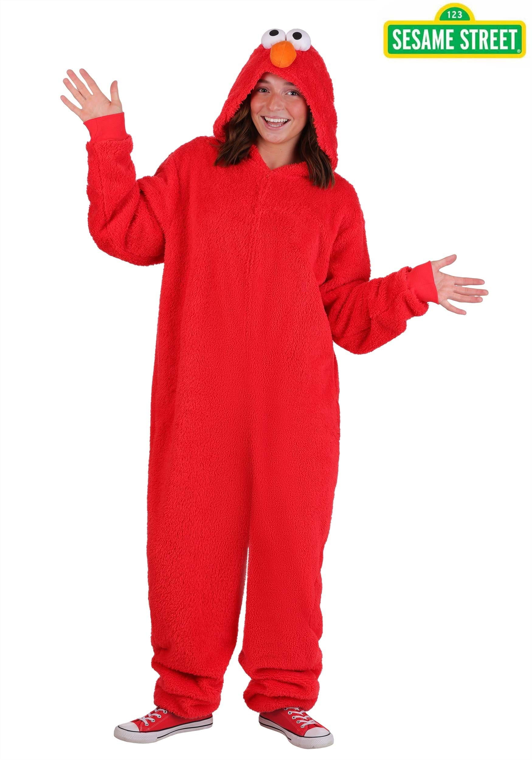OMMO / ノベルティパジャマセット RED Adult Elmo Zip Costume Onesie - Walmart.com