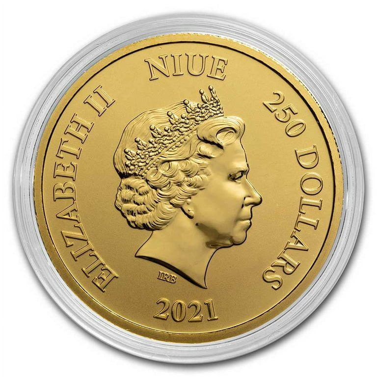 2021 Niue 1 oz Gold $250 Star Wars: Millennium Falcon BU