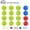 12PK Green+ 2PK Red + 2PK Blue, variant on Koomade 8 Pack Pickleball Balls 40 Holes Indoor/Outdoor 6 Pack Yellow+2 Pack Red