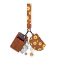thumbnail image 6 of Wrangler KeyChain Wristlet Wallets for Women Sunflower Floral Dual Pouch Wristlet Western Credit Card Holder Wallet with Zipper Pocket, Brown, 6 of 7