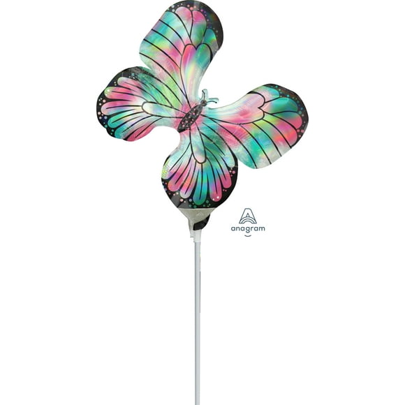 Iridescent Teal & Pink Butterfly Foil Balloon - Ultimate Birthday Party Decoration with Exceptional Float Time