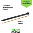 thumbnail image 5 of Instant Edging - (Extra Tall 4.75" High) - Brown 20ft Premium No Dig Yard Edging Kit, for Landscaping, and Flower Gardens - Includes 18 Edging Stakes (Brown), 5 of 6