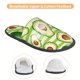 thumbnail image 3 of Fotbe Avocado Green Striped Pantuflas Peludas para Mujer con Estampado, Zapatillas de Peluche, Zapatos de Invierno para Casa, Uso Interior y Exterior-Medium, 3 of 8