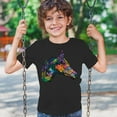 thumbnail image 3 of Tee Hunt Dean Russo Colorful Horse Youth T-Shirt Neon Mosaic Wild Mustang Kids, 3 of 5
