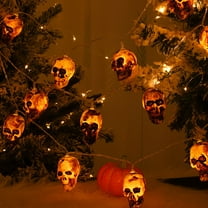 Battery Operated Halloween String Lights Skeleton Design Party Decoration - Flexible Shaping Outdoor Use(B)