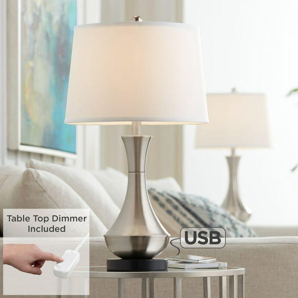 360 Lighting Modern Table Lamps 25 5, Good Quality Bedside Table Lamps With Usb Ports