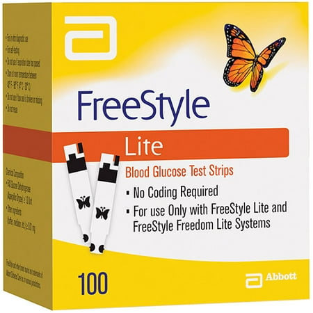 FreeStyle Lite Blood Glucose Test Strips, 100 count