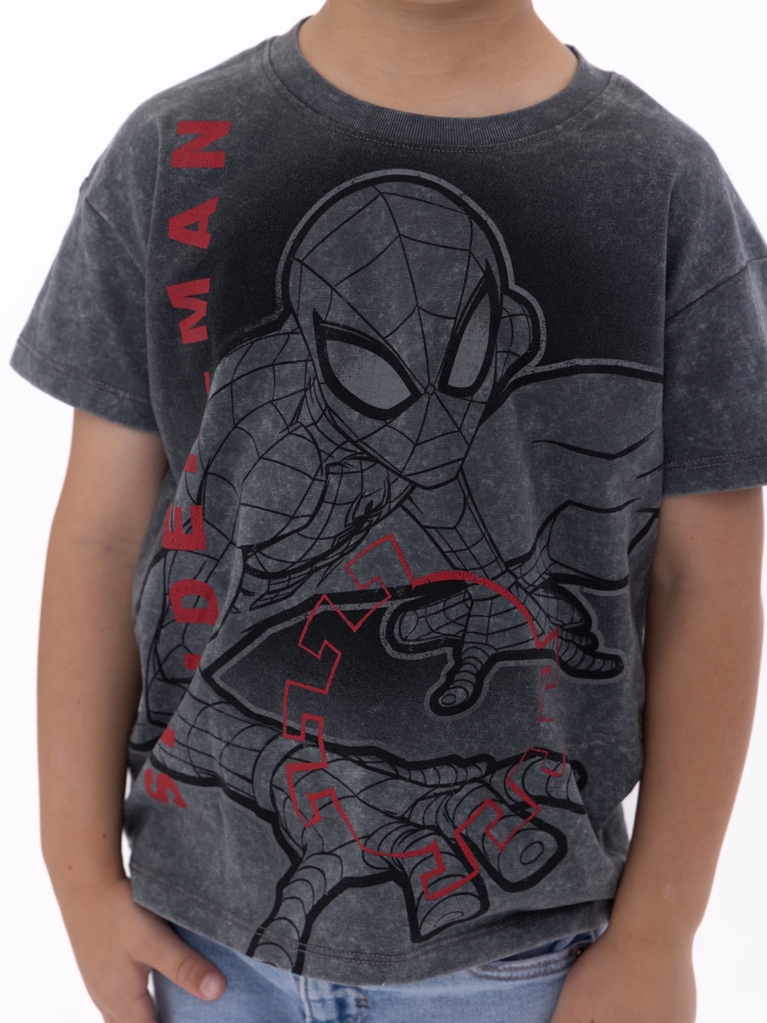 Marvel Spider-Man Toddler Short Sleeve Graphic Crewneck Tee, Sizes 12M-5T