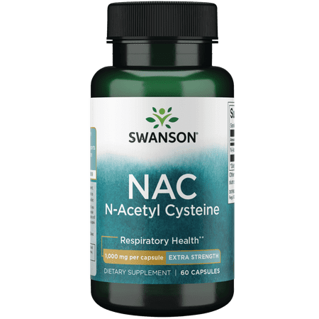 Swanson NAC N-Acetyl Cysteine Antioxidant Supplement 1,000 mg 60 Capsules