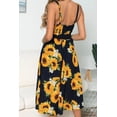 thumbnail image 2 of Women's Smocked Sunflower Print Sleeveless Cami Dress with Breathable Fabric and Easy Fit 95% Polyester 5% Spandex, 2 of 7