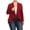 Burgundy, variant on Women's Plus Size Solid Long Sleeve Blazer Jacket ? Office Workwear Open Front