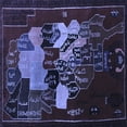 thumbnail image 1 of Ahgly Company Machine Washable Indoor Square Persian Blue Traditional Area Rugs, 7' Square, 1 of 4