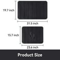 thumbnail image 2 of Hengbo Memory Foam Bathroom Mat Set Bathroom Rug Set 2 Piece Non Slip Extra Absorbent Thick Soft Dry Bathroom Mat Sets for Bathroom Washable Carpets Set 15.7x23.6+19.7x31.5 inches Black, 2 of 7