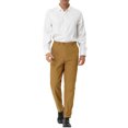 thumbnail image 2 of INSPIRE CHIC Men's Business Pants Casual Printed Slim Fit Flat Front Dress Pants Khaki 32, 2 of 6