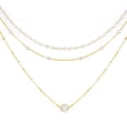 thumbnail image 5 of Cterwk 14K Gold Plated Pearl Necklaces for Women Layered Pearl Necklaces Dainty White Pearl Choker Pendant Jewelry Set, 5 of 5