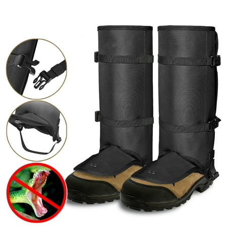 2WIN2BUY Snake Gaiters for Men Women Waterproof Snake Guard Chaps Snake Bite Protection for Lower Legs Adjustable Snake Proof Gaiters for Hunting M