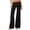 Black, variant on Yungyresw Flared Leg Yoga Pants For Women Polka Dot Fold Over Waist Lounge Pants Gym Workout Athletic Trousers Trendy Streetwear Black L