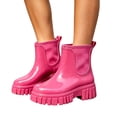 thumbnail image 2 of Miqool Womens Rain Boots, Waterproof Platform Rubber Chelsea Rainboots, Comfortable Short Ankle Garden Boots for Outdoor Work, 2 of 7