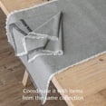 thumbnail image 3 of over&back 18x108 Woven Frayed Chambray Cotton Table Runner - Washable Table Runners for a Custom Home Decor Tablescape - Hand-Finished Frayed Edges - Coffee Table, Dinner Table, Living Room - Grey, 3 of 12