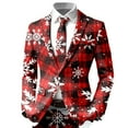 thumbnail image 5 of KKBOTIVE Christmas Suit for Men Party Funny Printed Adult Novelty Suit and Dress Pants Men's Xmas Jacket Outfit Play Wear 3-Red Size: M, 5 of 5