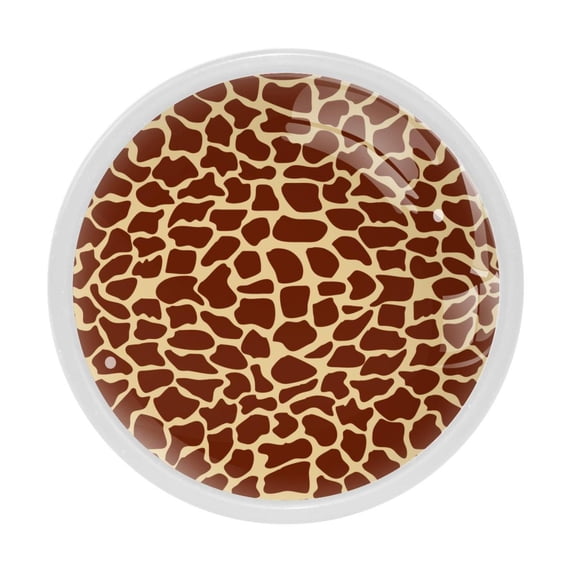 4 Pcs Giraffe Texture Knobs for Kitchen Cabinet Cupboard Dresser Bookcase Drawer Pulls Handles Round Home Decor