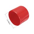 thumbnail image 3 of Unique Bargains 4pcs 49mm Round Red Vinyl End Cap Screw Thread Protectors Rubber Cover Caps, 3 of 4