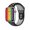 Black Rainbow, variant on Waloo Breathable Sport Silicone Band for Apple Watch 44/45/46/49mm - Red/Black