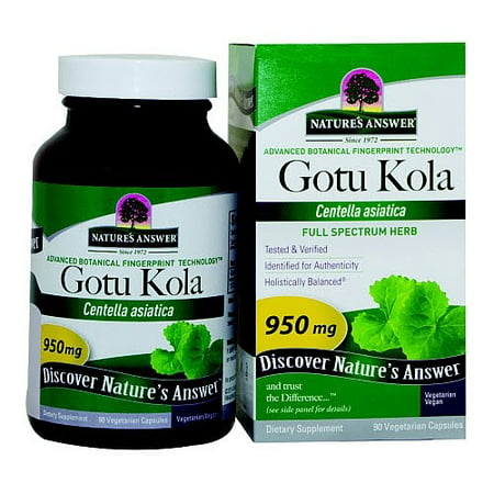 Nature's Answer Gotu Kola 90 Vegetarian Capsules (Best Gotu Kola Brand)
