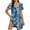 Blue(New&Hot), variant on Nightgowns for Women Short Sleeve V Neck Pleated Flowy Sleep Shirts Casual Soft Comfy Printed Sleepwear Dresses Light Blue XL
