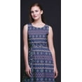 thumbnail image 3 of Bimba Ikat Robe Longue Décontractée Sans Manches à Col Rond pour Femmes, Imprimée - Très Petit, 3 of 5