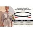 thumbnail image 3 of Glamorstar Skinny Belts for Women Thin PU Leather Waist Belt with Gold Buckle for Dresses, 3 of 5
