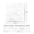 thumbnail image 4 of Walplus Peel and Stick Backsplash White Marble Wall Tile Decals 48 Pcs 4" x 4", 4 of 6