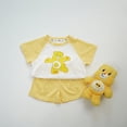 thumbnail image 3 of Ropa de verano para niños 2024, ropa para niñas pequeñas, camisetas y pantalones cortos con dibujos animados de osos cariñosos, conjunto de 2 piezas para niños, parte superior e inferior, 3 of 5