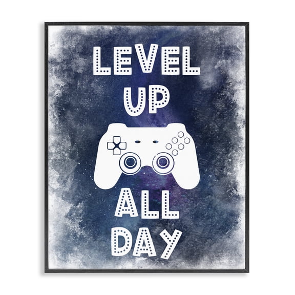 Stupell Industries Contemporary Level Up All Day Splash Black Framed Giclee Art, 11 x 14, by Marcus Prime