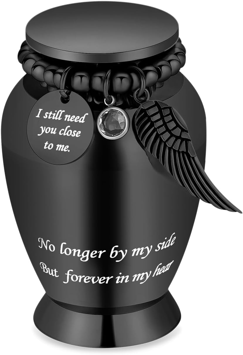 Small Keepsake Cremation Urns for Human Ashes Heart Case and Funnel