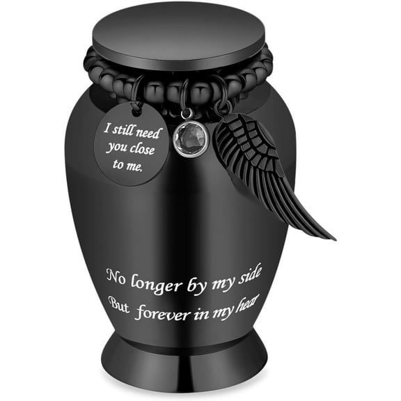 Small Keepsake Cremation Urns for Human Ashes Heart Case and Funnel - Beautiful Heart & Wings Engraved Mini Memorial Urn Decorative Urn with Heart Design for Female Male
