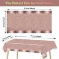 thumbnail image 6 of HESHENG 2Pcs Disposable Plastic Tablecloths Rose Gold Sequin Glitter Table Runner Rectangular Table Covers for Wedding Anniversary Birthday Christmas Party, 6 of 7