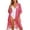 Hot Pink, variant on Women's Shiny Long Swimsuit Cover Ups Fringe Shawl Wrap Beach Duster Coverup
