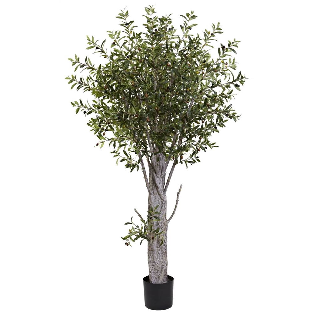 6 ft. Decorative Olive Tree in Green