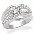 thumbnail image 1 of Women Rhodium Brass Ring with AAA Grade CZ in Clear - Size 6, 1 of 1
