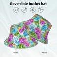 thumbnail image 3 of Kll Succulents Bucket Hat for Women Men Packable Travel Beach Sun Hat Outdoor Rave Accessories Reflective Fisherman Cap, 3 of 6