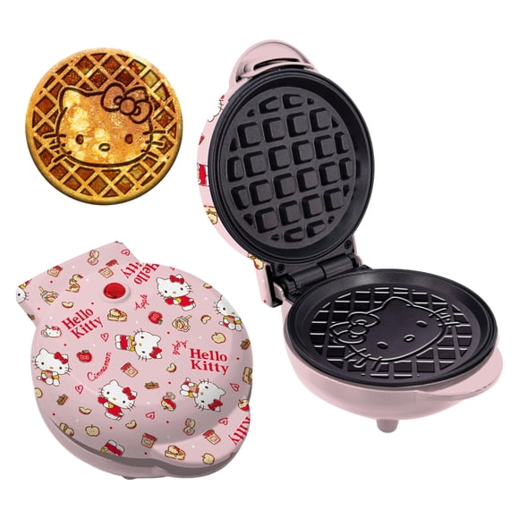 Uncanny Brands Hello Kitty Mini waflera – Pequeño aparato de cocina