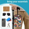 thumbnail image 6 of COEQINE Crutch Bag for Women, Elbow Crutch Pouch Hippie Floral Wave Broken Leg Crutch Bag, Walking Cane Bag, Forearm Crutch Attachment, Lightweight, for Adults Elderly, 6 of 7