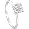 thumbnail image 4 of Pompeii 2Ct Asscher Solitaire Moissanite Engagement Ring in White Yellow or Rose Gold (,), 4 of 4