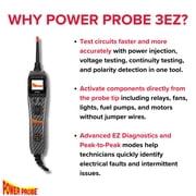 Power Probe PP3EZCS Circuit Tester with Learning and Diagnostics Mode for Easy Automotive Electrical and Component Testing for 12 to 24 Volts Electrical Systems – Tool Only (Carb)