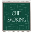 thumbnail image 3 of Ambesonne Saying Shower Curtain, Smoking Message Blackboard, 69"Wx84"L, Warm Taupe Green White, 3 of 3